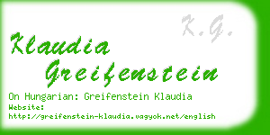 klaudia greifenstein business card